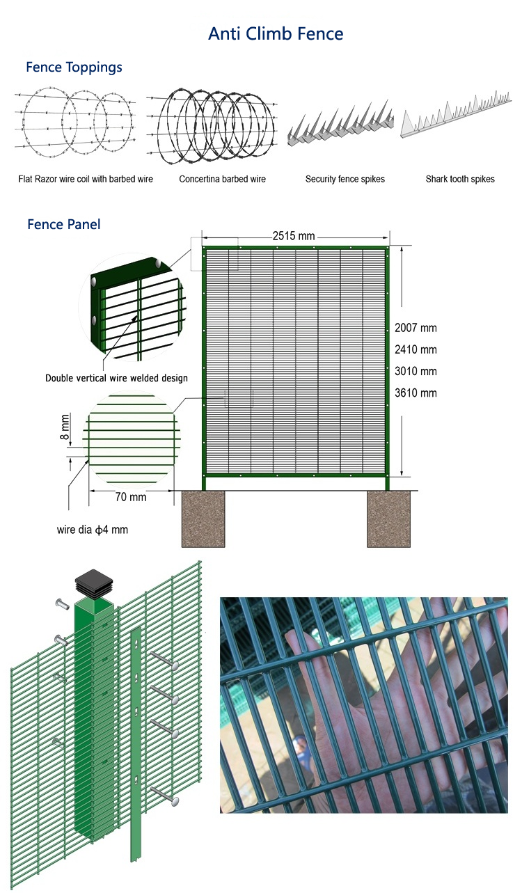 358 Security Anti Climb Fence