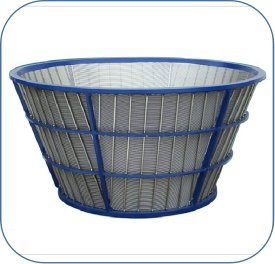 Wedge wire coal centrifuge basket