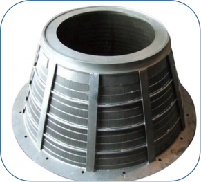 Wedge wire coal centrifuge basket